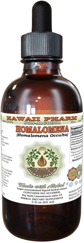 Homalomena Occulta Tincture - Dried Rhizome Liquid Extract - Glycerite Herbal Supplement 2 oz - by Hawaii Pharm LLC