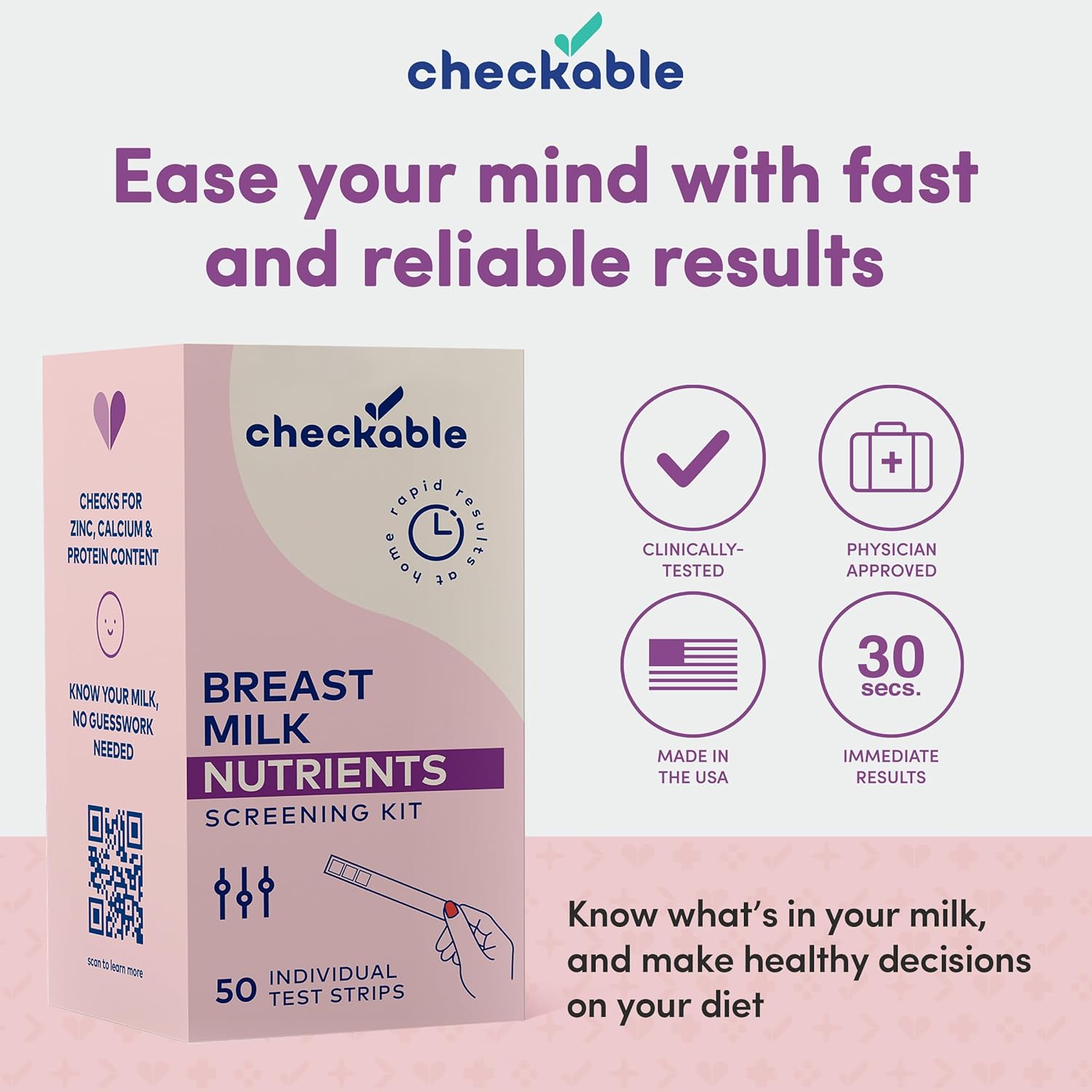 Home Breast Milk Testing Strips - 50 Count for Quick and Reliable Screening of Breastmilk Quality at Home - BoostGo Australia