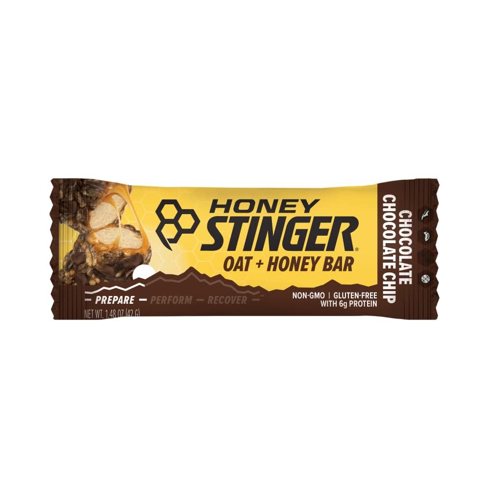Honey Stinger Chocolate Chocolate Chip Energy Bar Box of 12 | Sports Nutrition Snack for Exercise and Performance | Gluten-Free Pre-Workout Protein Bar