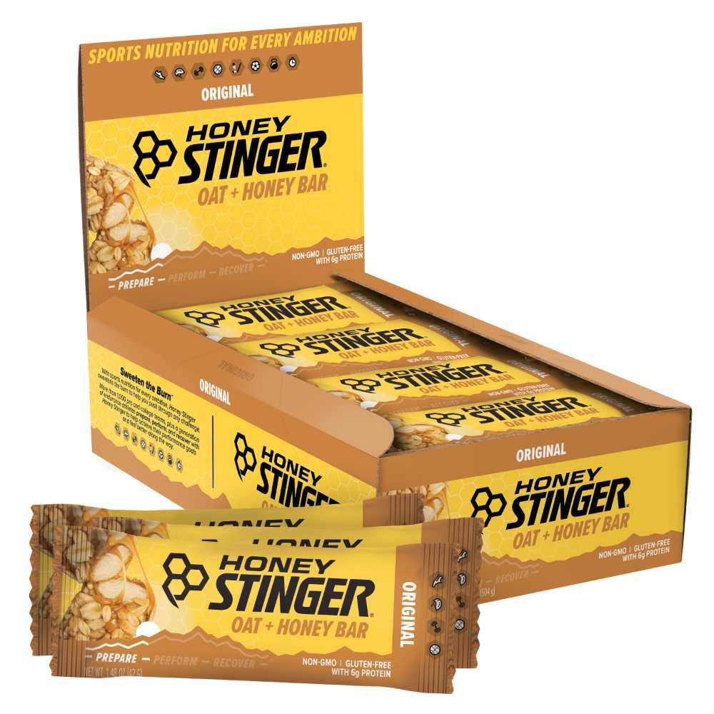 Honey Stinger Oat + Honey Bar | Original | Energy-Packed Sports Nutrition Snack Bar | Pre-Workout Fuel | Protein, Gluten-Free | Box of 12