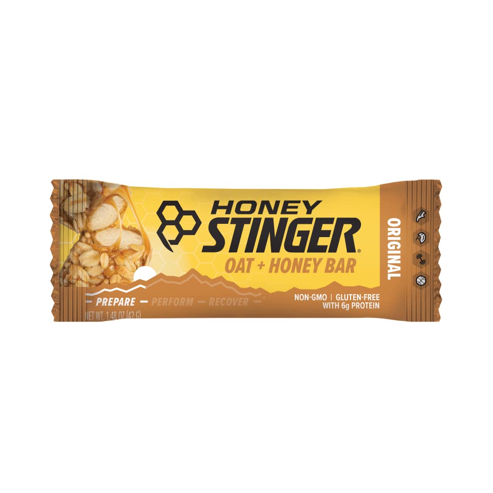 Honey Stinger Oat + Honey Bar | Original | Energy-Packed Sports Nutrition Snack Bar | Pre-Workout Fuel | Protein, Gluten-Free | Box of 12