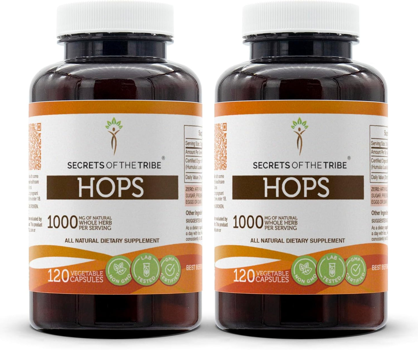Hops 1000mg Dried Flower Capsules - 240 Count - Secrets of the Tribe