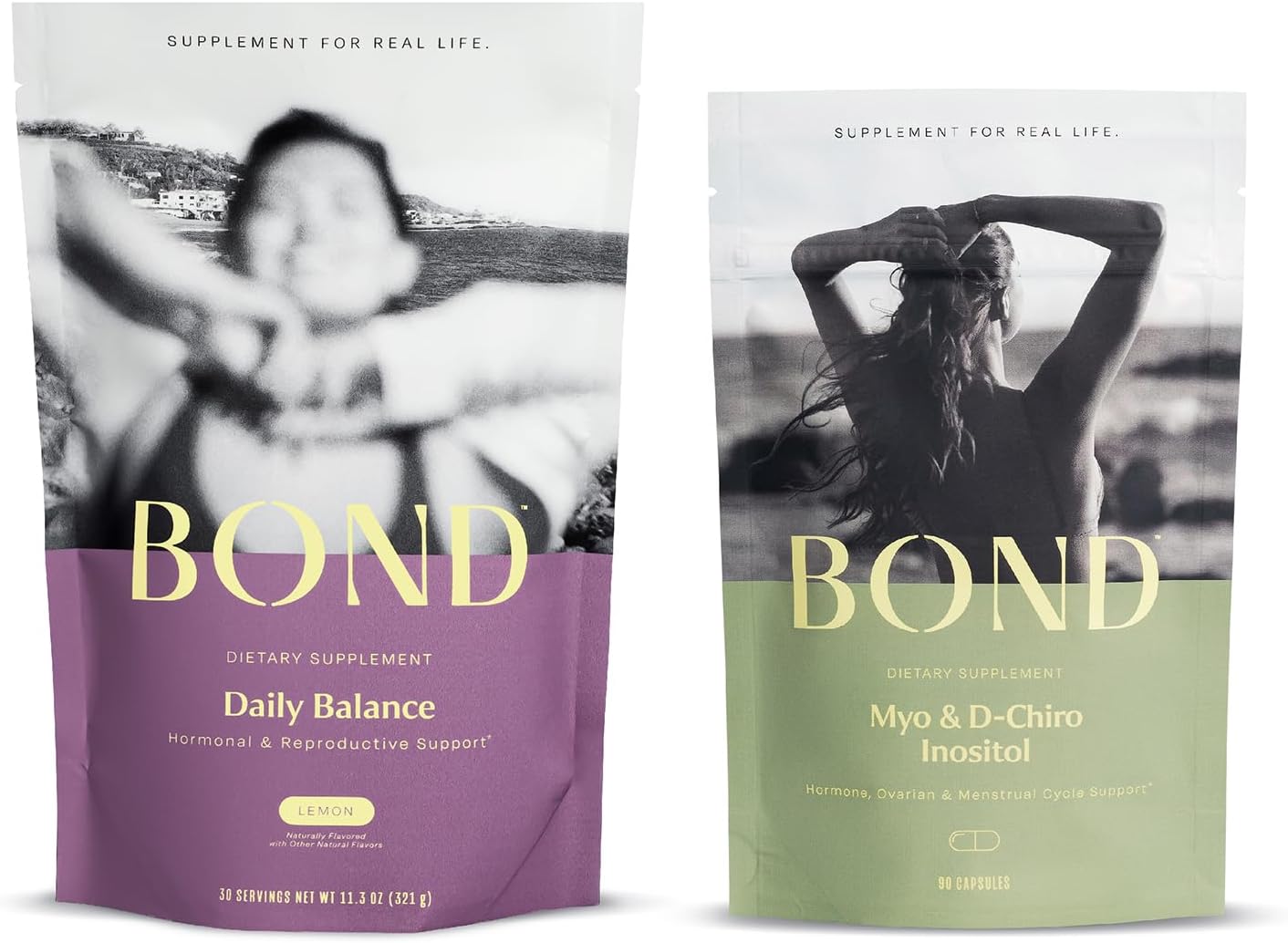 Hormone Balance Bundle: BOND Daily Balance with Myo-Inositol & D-Chiro Inositol Capsules for Women's Health Support