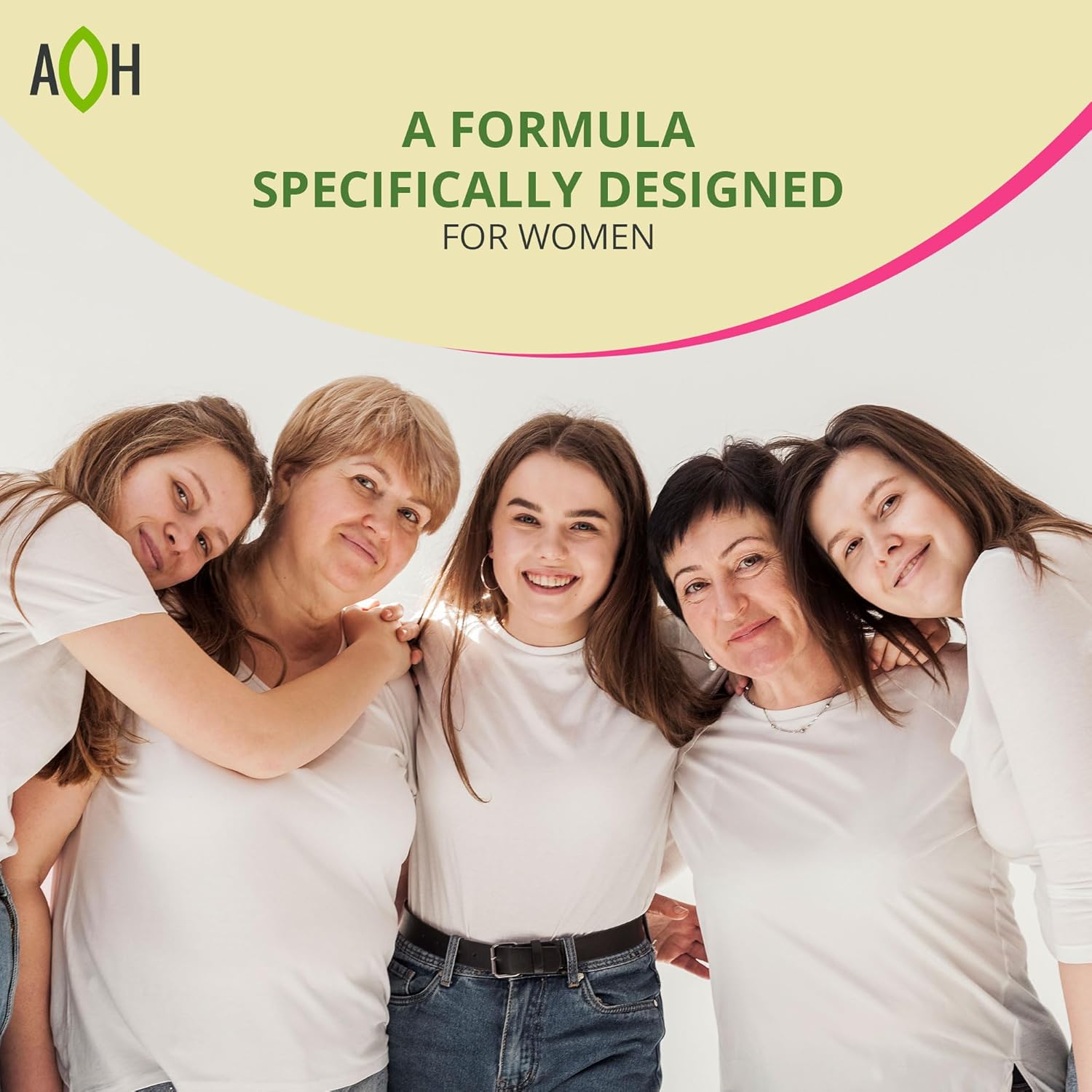 Hormone Balance for Women Supplement with Adaptogens - Vitex, Ginseng, Cat's Claw - Vegan, Gluten-Free, Dairy-Free - 90 Capsules