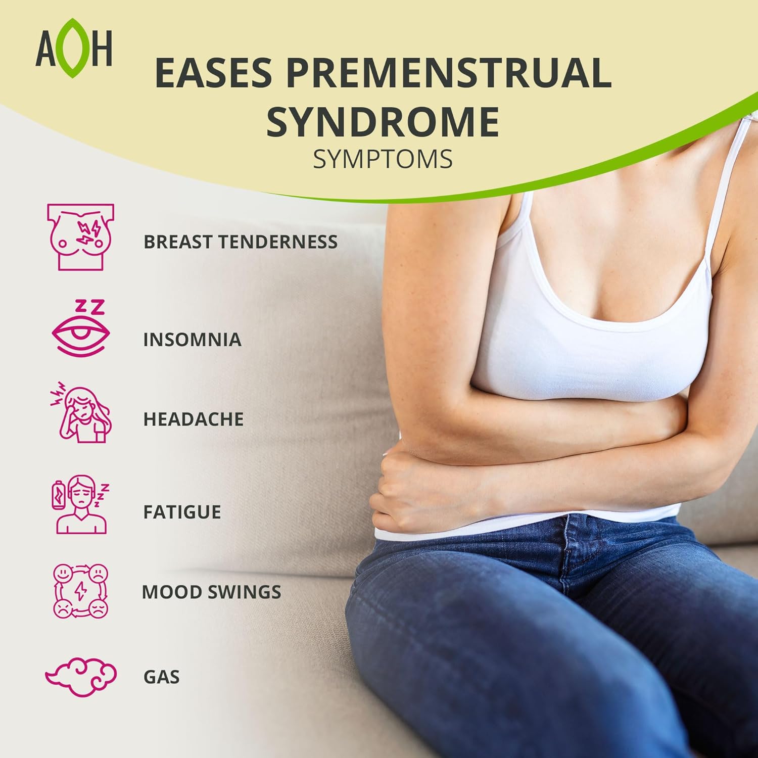 Hormone Balance for Women Supplement with Adaptogens - Vitex, Ginseng, Cat's Claw - Vegan, Gluten-Free, Dairy-Free - 90 Capsules