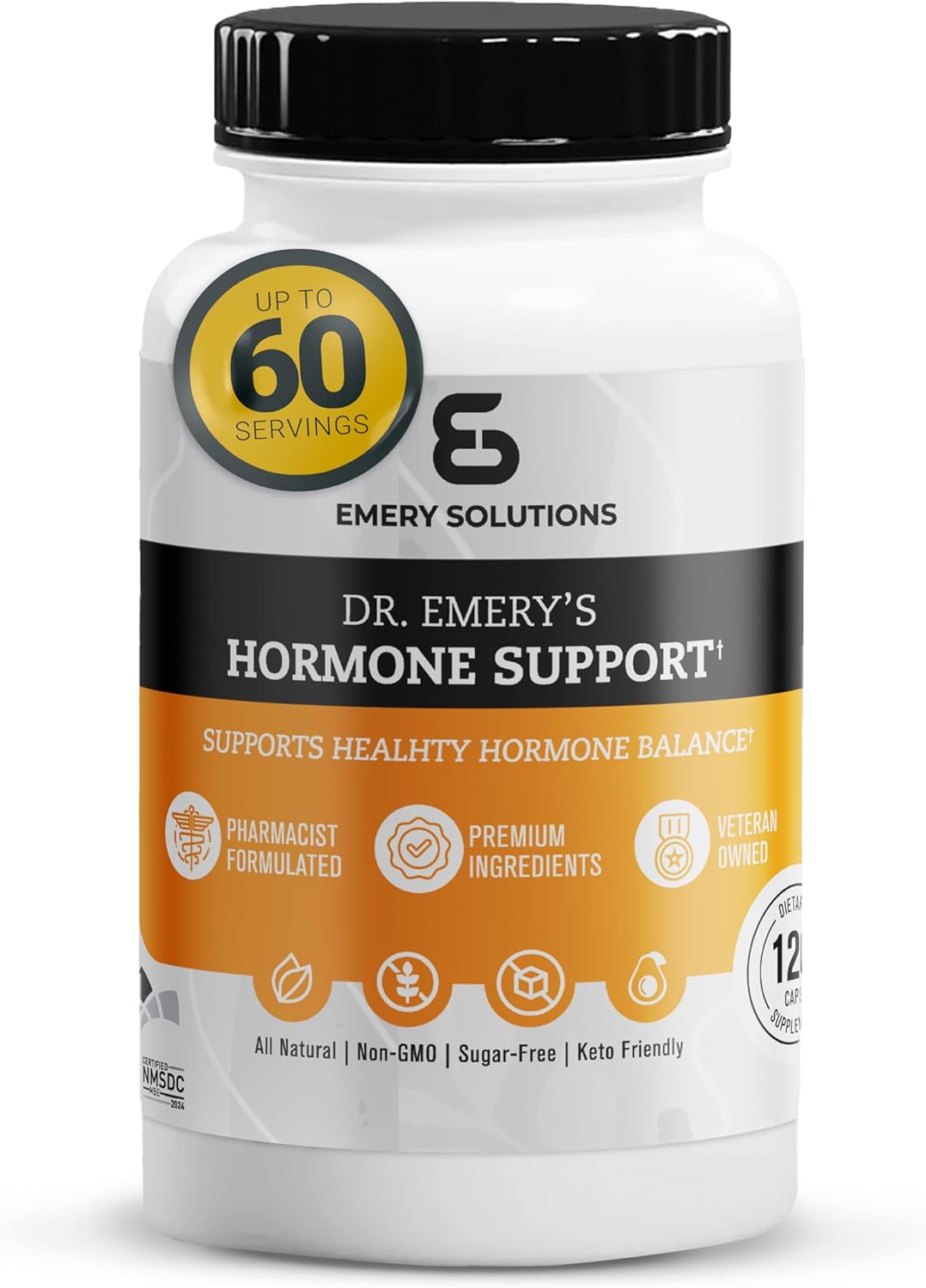 Hormone Balance Multivitamin Supplement for Women & Men - Dr. Emery's Natural Hormone Support with Zinc, B Vitamins, Magnesium - 120 Capsules - BoostGo Australia