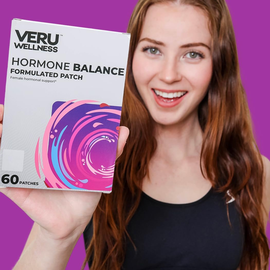Hormone Balance Patch with Myo Inositol & D-Chiro Inositol for Women - Ovarian, Menstrual & Mood Support (60 Patches)