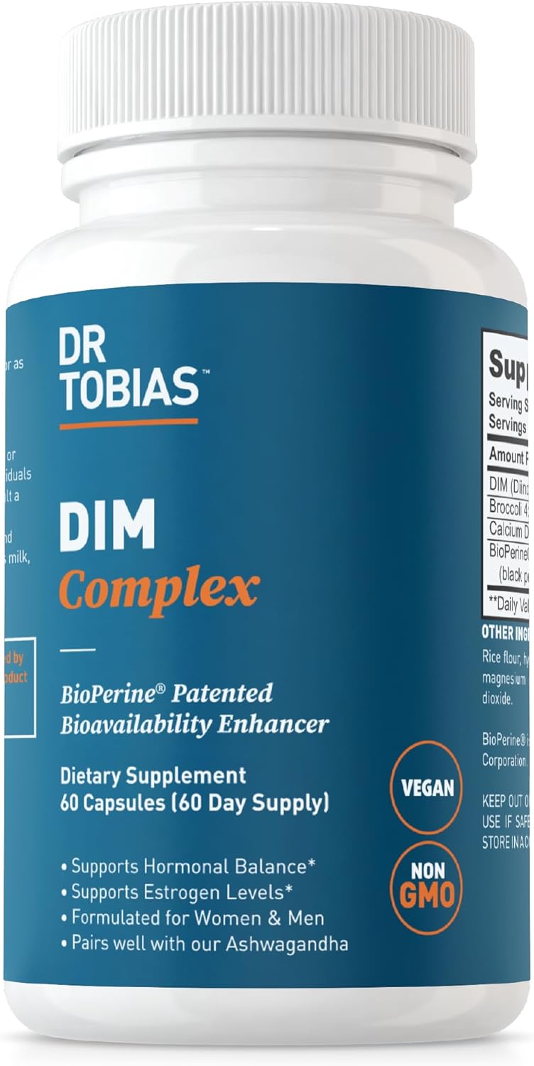 Hormone Balance Supplement with DIM, BioPerine & Broccoli Extract - Estrogen Detox Complex for Men & Women, 60 Capsules