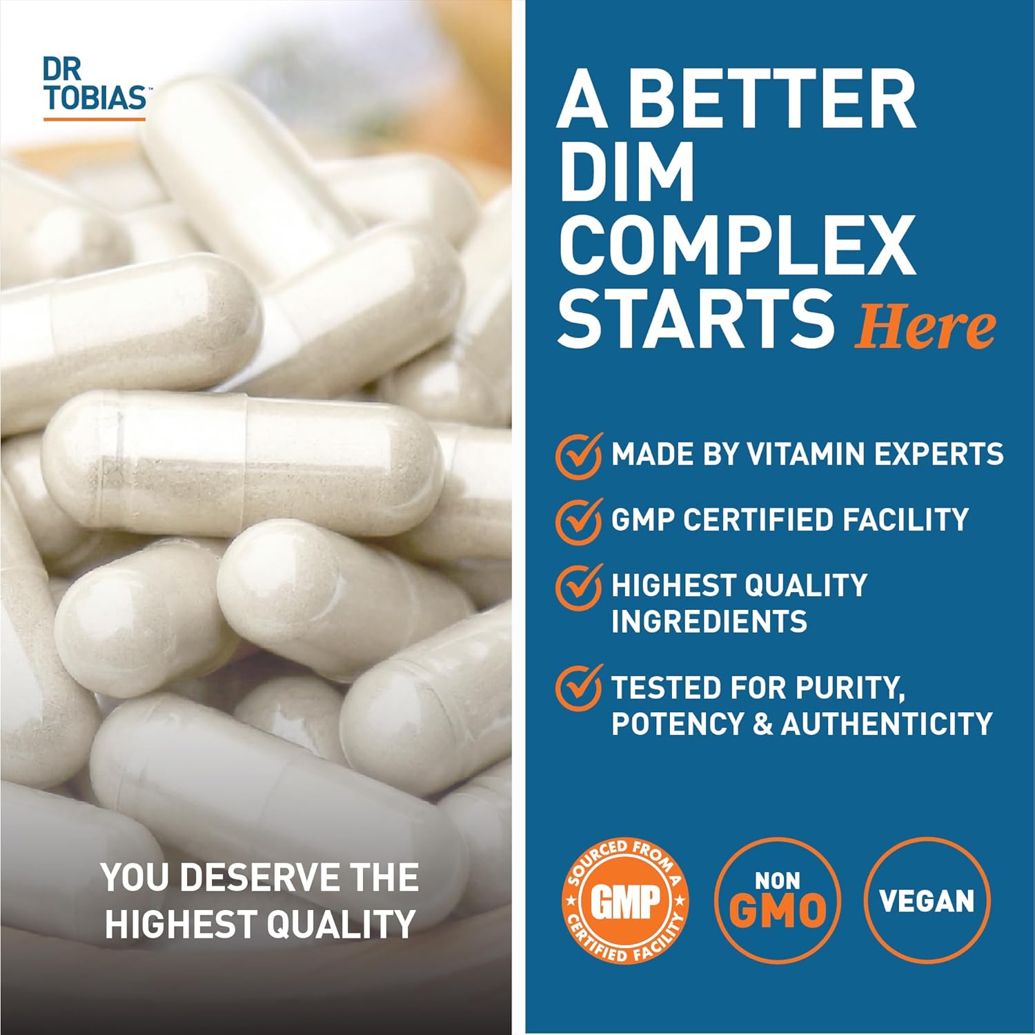 Hormone Balance Supplement with DIM, BioPerine & Broccoli Extract - Estrogen Detox Complex for Men & Women, 60 Capsules