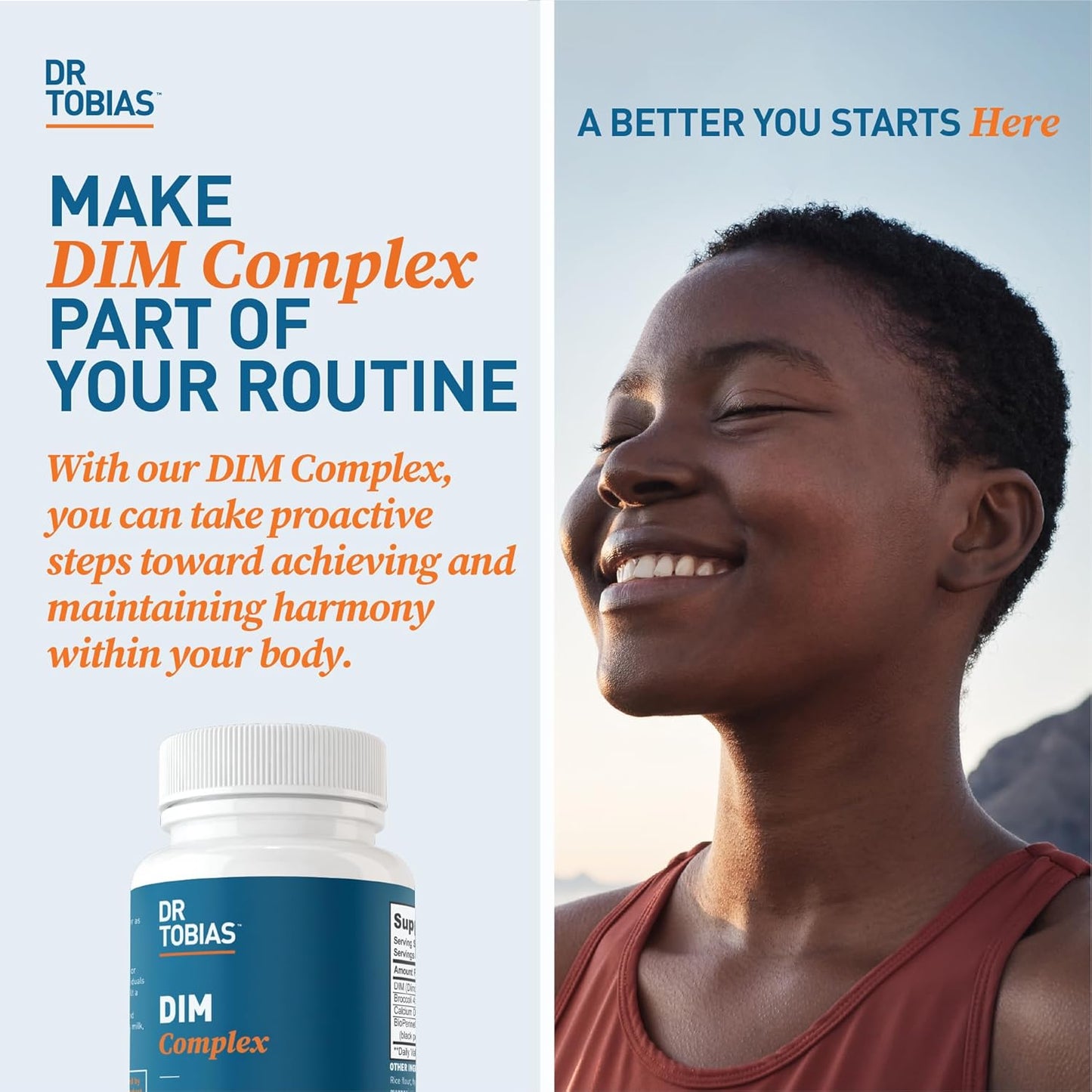 Hormone Balance Supplement with DIM, BioPerine & Broccoli Extract - Estrogen Detox Complex for Men & Women, 60 Capsules