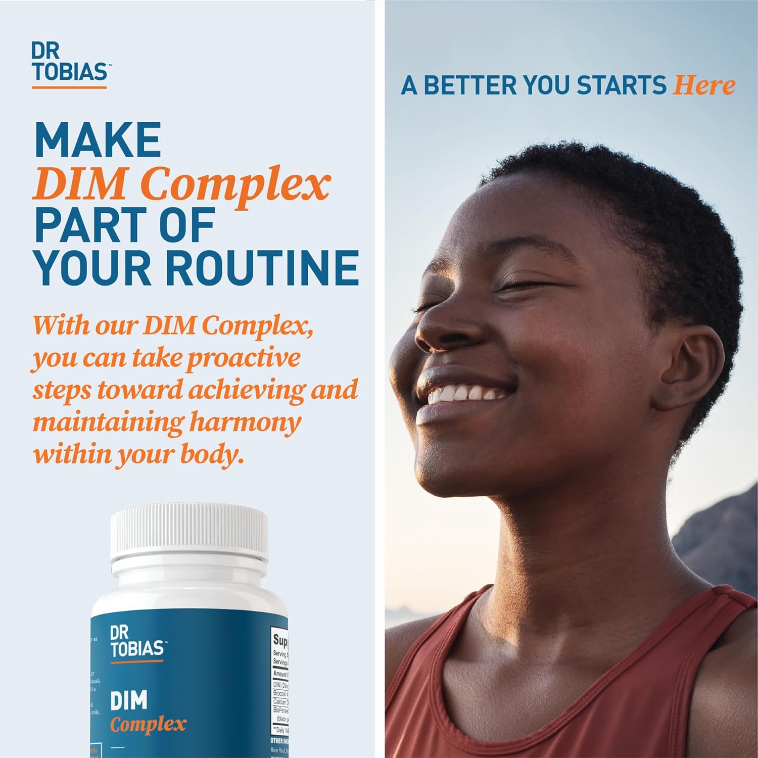 Hormone Balance Supplement with DIM, BioPerine & Broccoli Extract - Estrogen Detox Complex for Men & Women, 60 Capsules