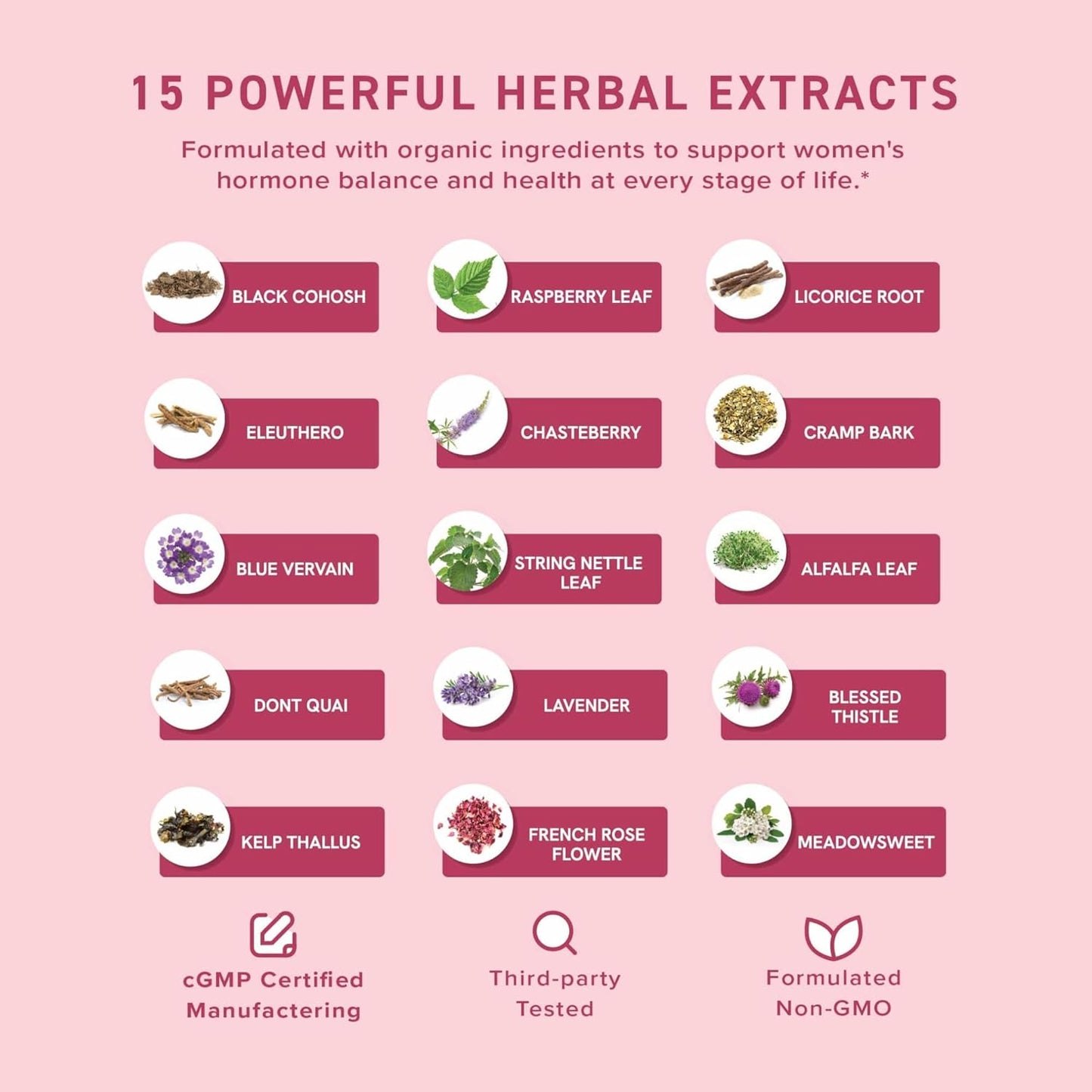 Hormone Balancing Bundle: Herbal Tincture & Inositol Supplement for Women - 30 Servings & 60 Servings