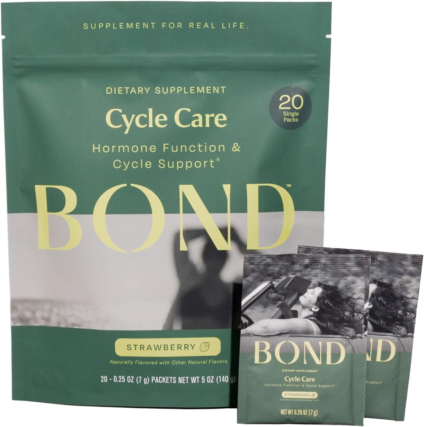 Hormone Balancing Supplement Blend for Women - Support PMS, Menstrual Cycles, Mood Swings - Ashwagandha, Magnesium, Probiotics - Strawberry Drink Mix - 20 Travel Packs