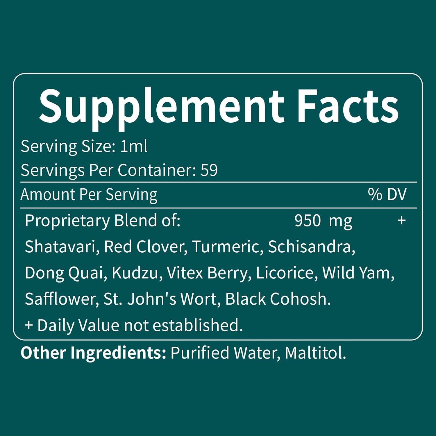 Hormone Harmony Drops for Menopause Relief & PMS Support - 12-in-1 Herbal Blend with Wild Yam & Vitex Berry