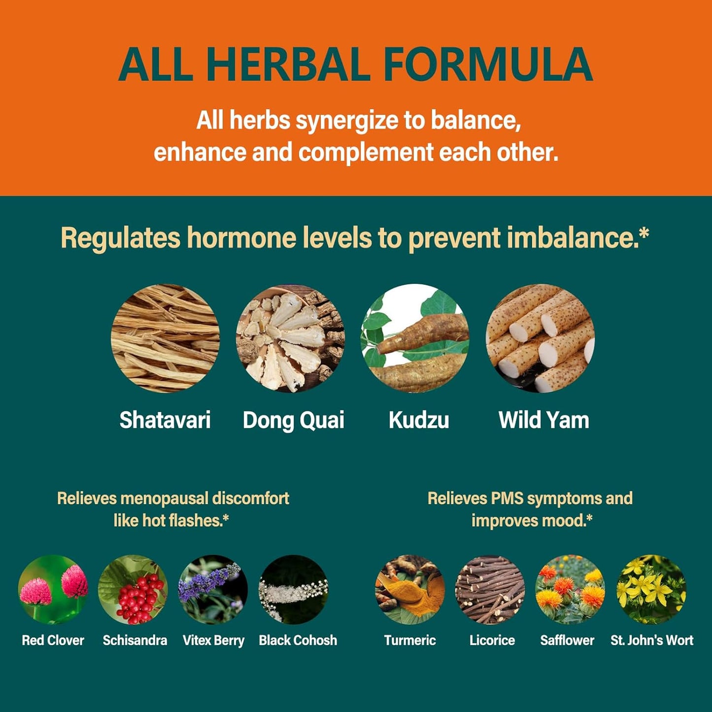 Hormone Harmony Drops for Women - Menopause Relief & PMS Support Supplement with Shatavari Extract, Red Clover, Dong Quai, Black Cohosh, Wild Yam, Vitex Berry - 4 oz