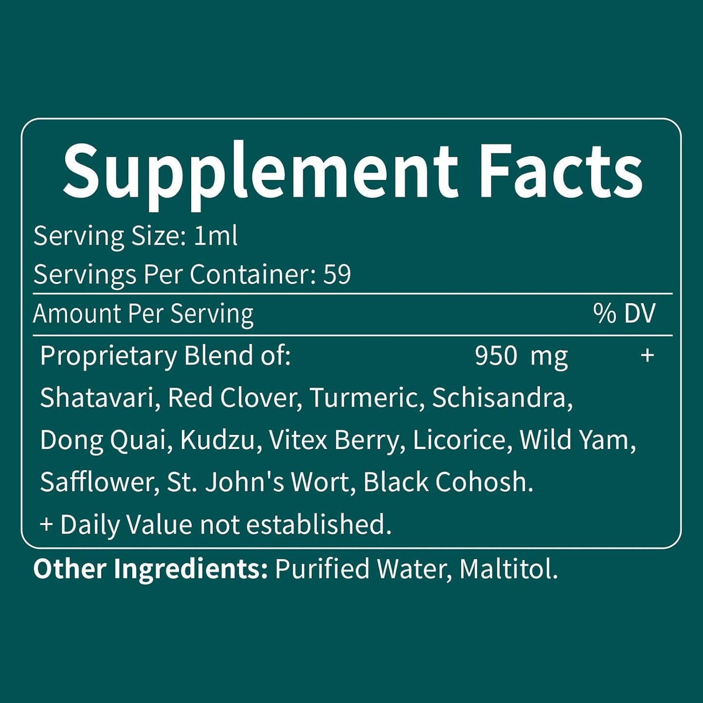 Hormone Harmony Drops for Women - Menopause Relief & PMS Support Supplement with Shatavari Extract, Red Clover, Dong Quai, Black Cohosh, Wild Yam, Vitex Berry - 4 oz