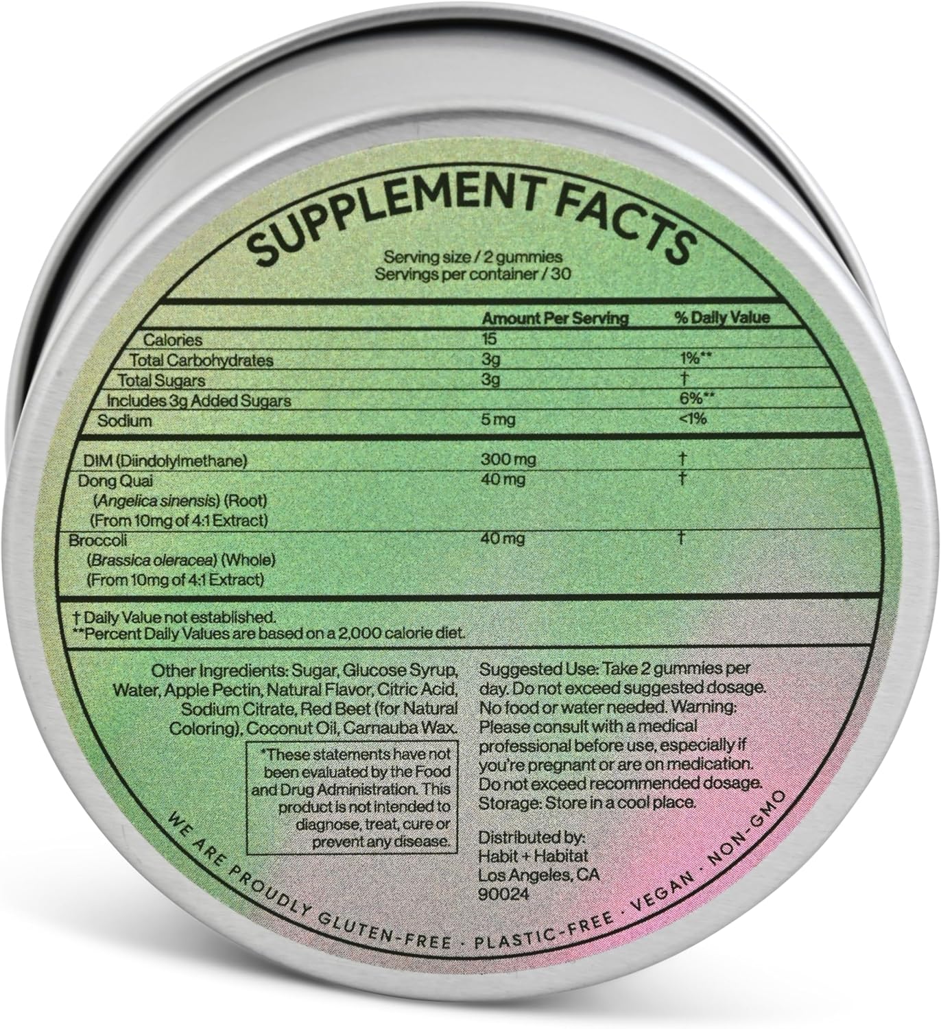 Hormone Support DIM Complex Gummies with Dong Quai & Broccoli Extract - Extra Strength Formula for Habits & Habitat