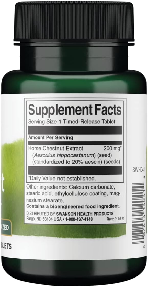 Horse Chestnut 200mg Time-Released Tablets - Pack of 240 Tabs by Swanson