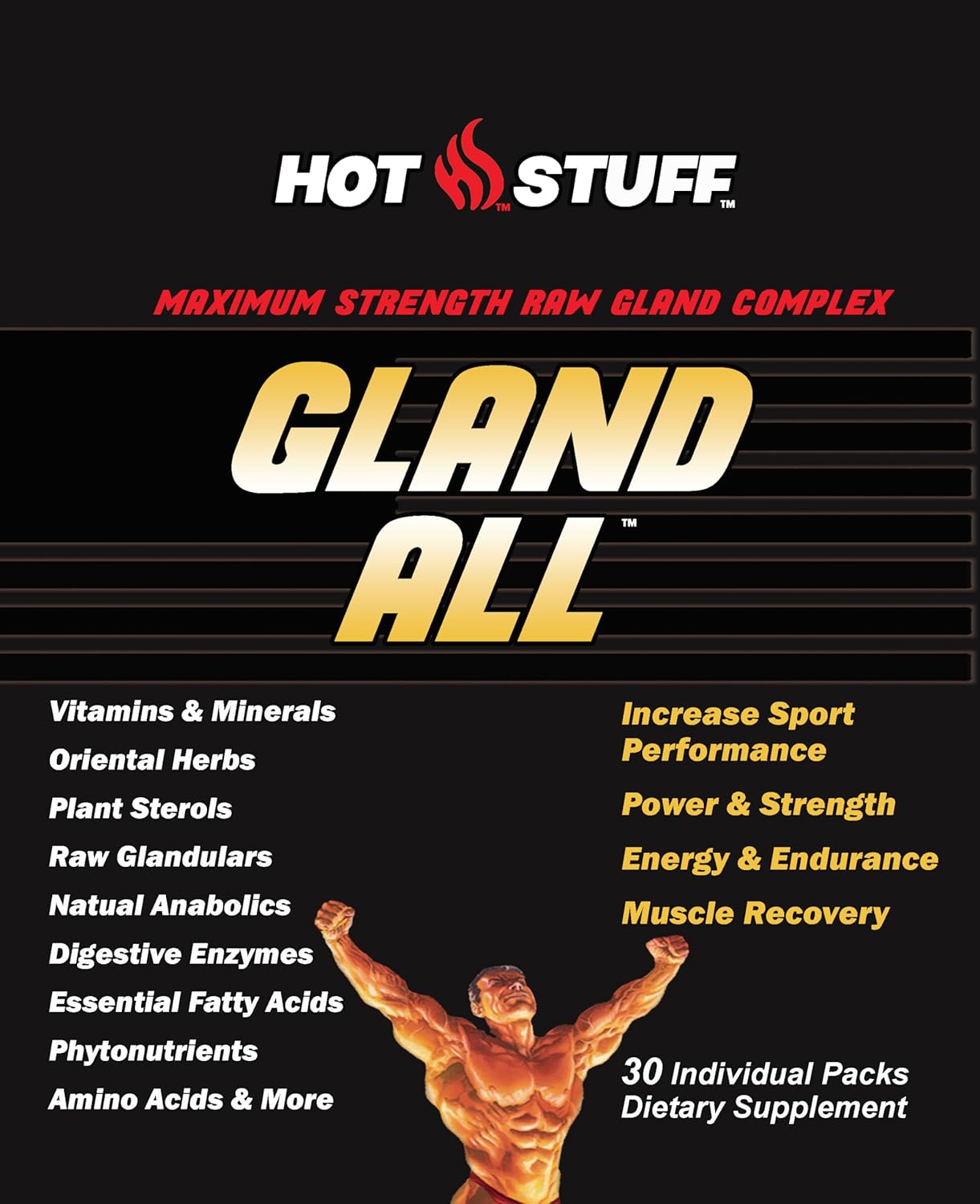 Hot Stuff Nutritionals All-Raw Gland Complex - 30 Packets for Optimal Nutrition