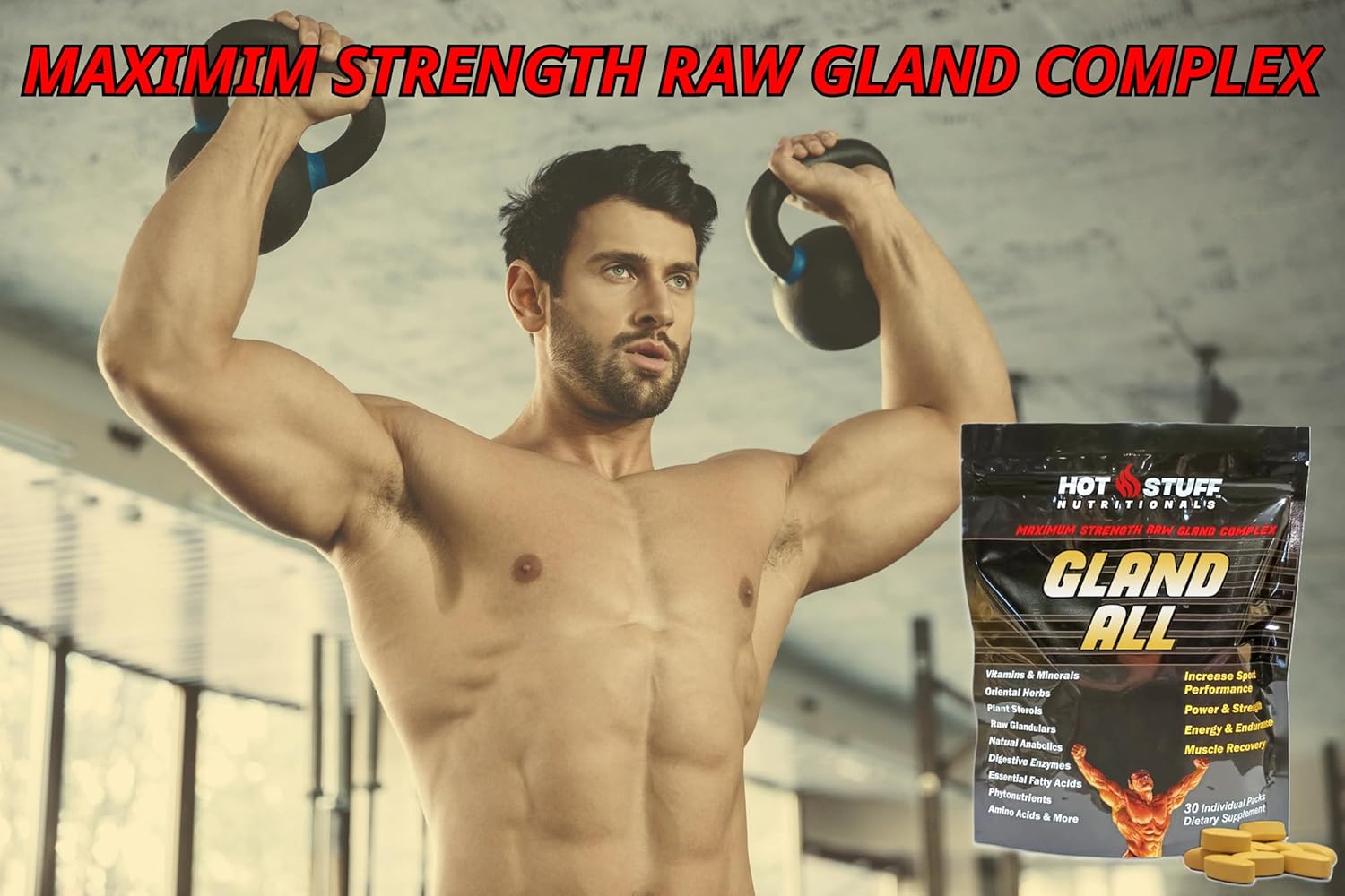 Hot Stuff Nutritionals All-Raw Gland Complex - 30 Packets for Optimal Nutrition