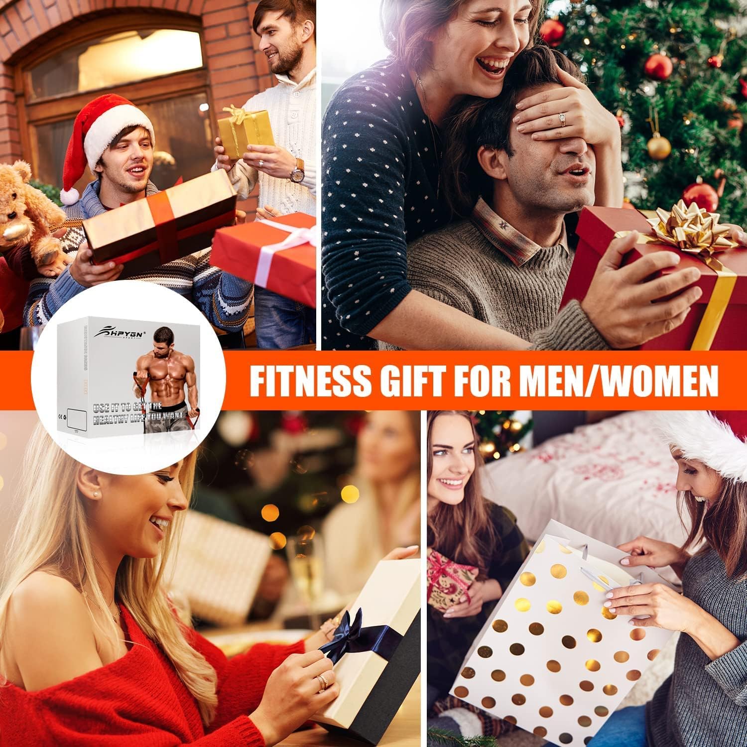 HPYGN Heavy Duty Resistance Bands 300lbs for Pull Up Assist and Strength Training - Ideal for Exercise, Physical Therapy, Muscle Training, Slimming, Yoga - Home Gym Equipment