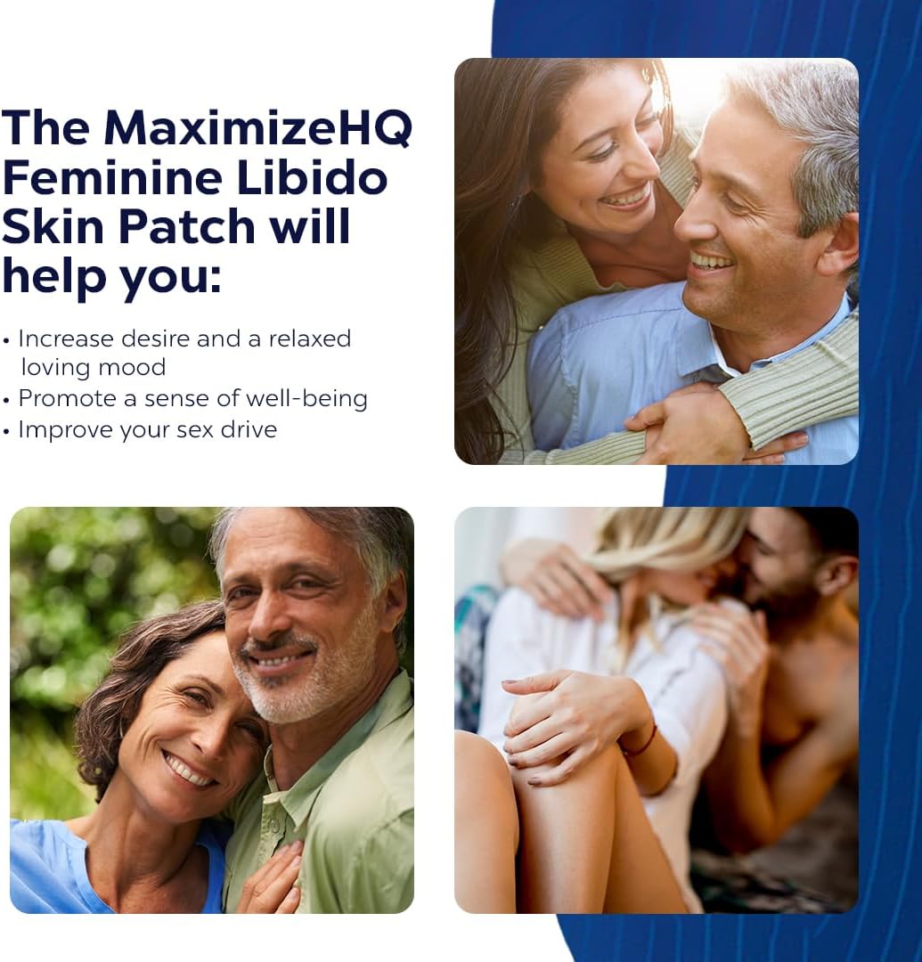 HQ Female Intimacy Patches with Oxytocin Formula for Love and Trust - Female Performance Enhancement - 8 Hour Time-Release - Gluten Free