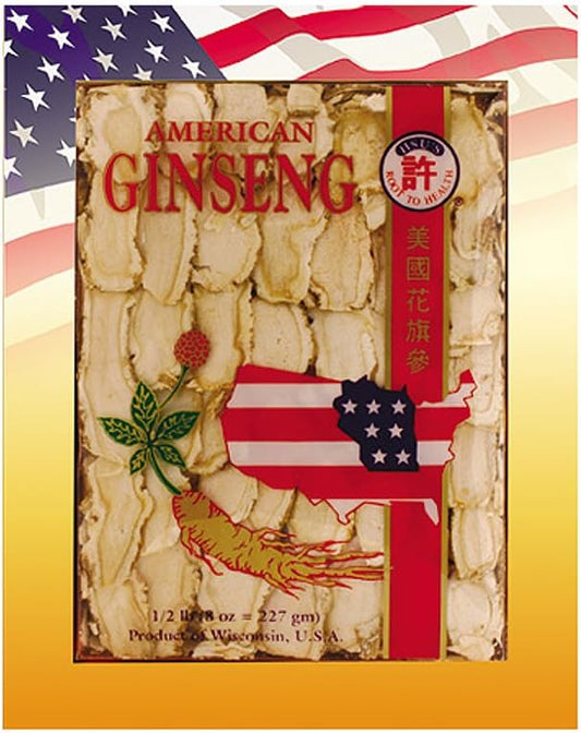 Hsu's Ginseng Mixed Medium-Large Slices from Marathon County, Wisconsin | 8oz Box (SKU 126-8)