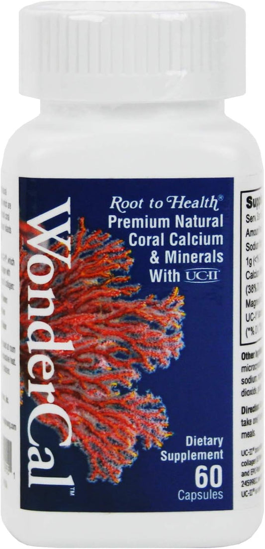 Hsu's Ginseng WonderCal Coral Calcium Supplement 60ct Bottle B000153ROK