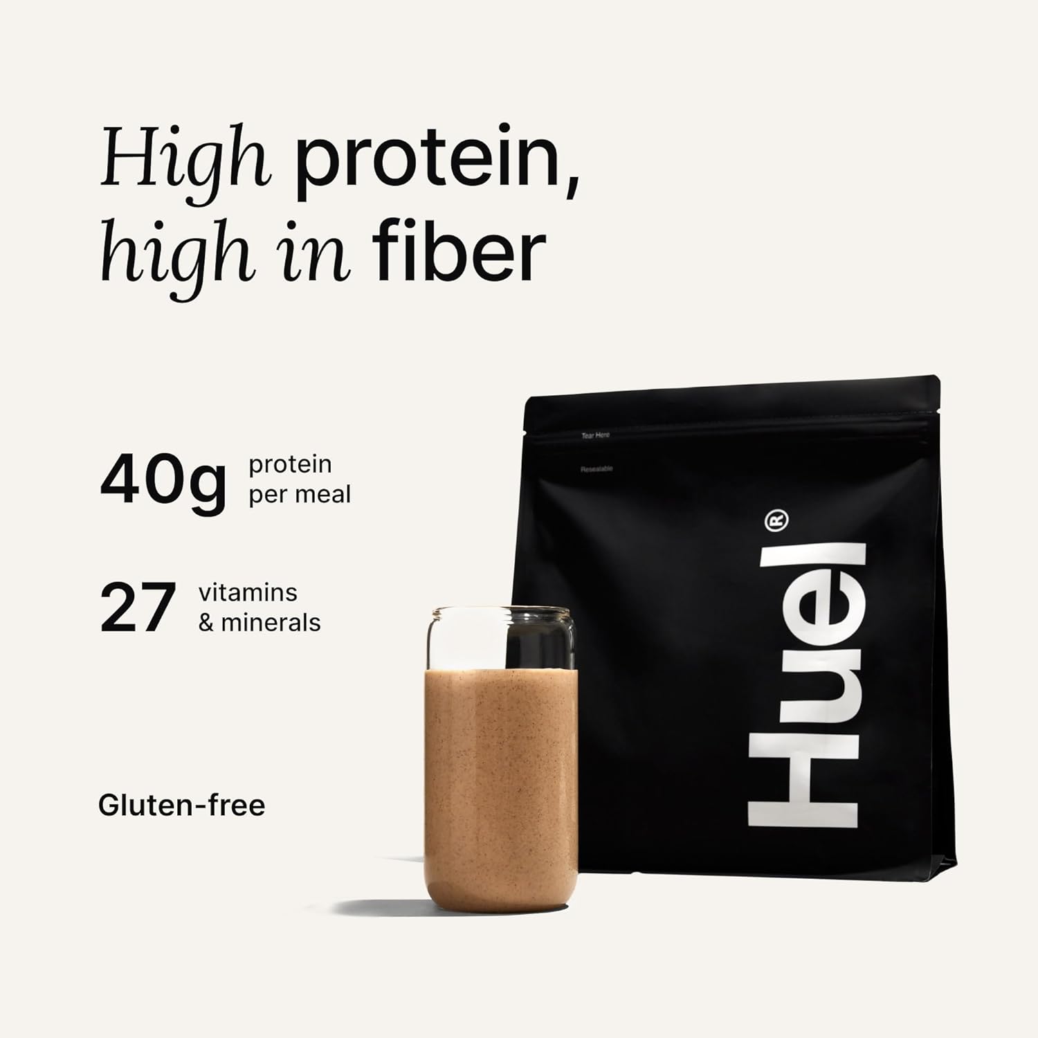 Huel Black Edition Strawberry Shortcake 40g Vegan Protein Powder - Complete Meal with 27 Vitamins and Minerals, Gluten Free - 17 Servings