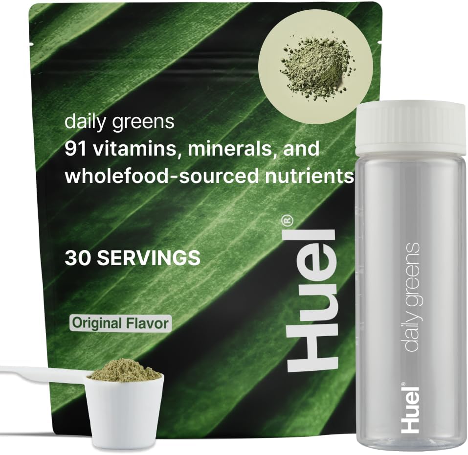 Huel Original Daily Greens Bottle - Daily Greens Supplement for Daily Use