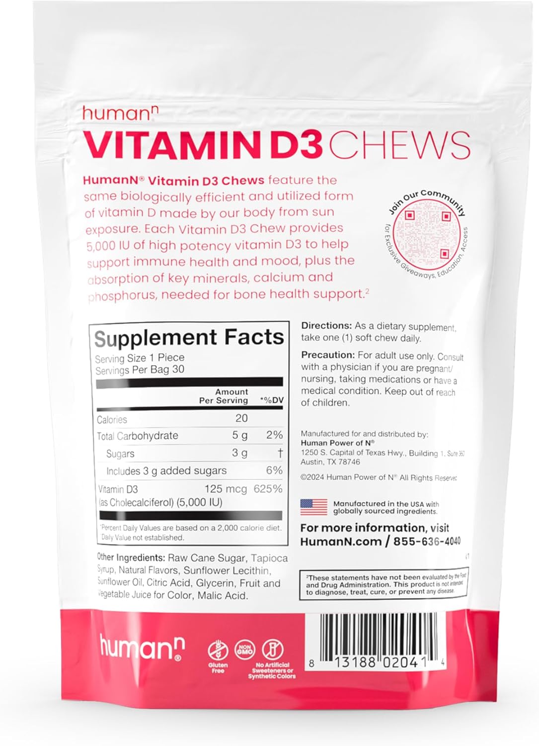 humanN SuperBeets Heart Health and Vitamin D3 Chews - Improve Heart Health and Boost Vitamin D Levels with Delicious Chews