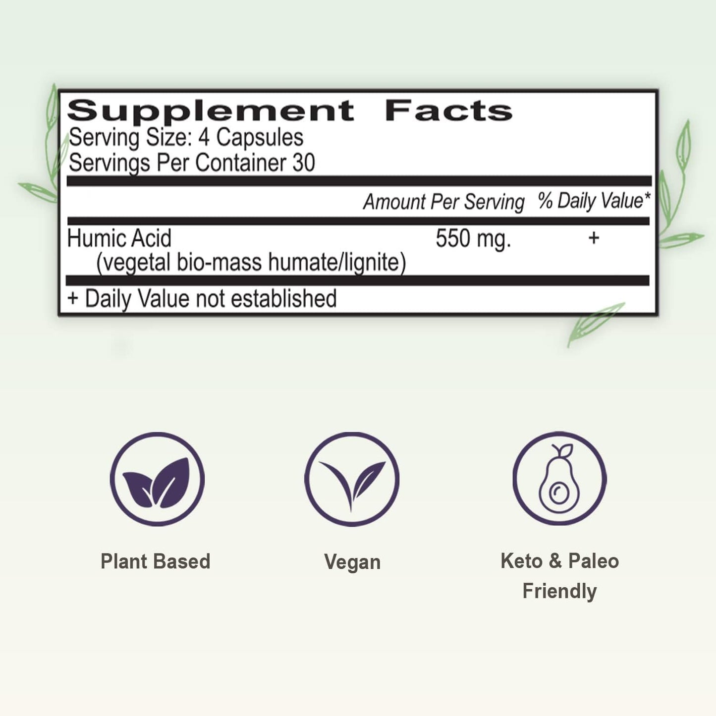 Humic Minerals Capsules - Alkalizing Mineral Supplement with 70+ Trace Minerals and Fulvic Acid for Detox and Gut Health, 120 Count