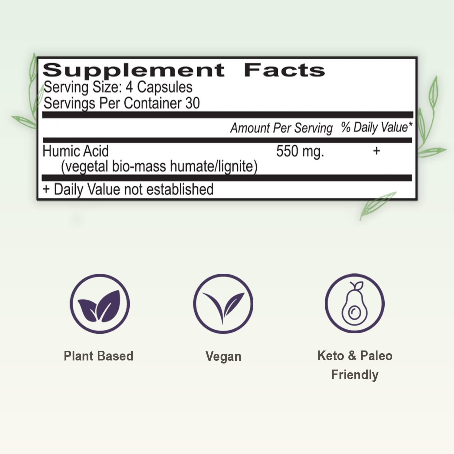 Humic Minerals Capsules - Alkalizing Mineral Supplement with 70+ Trace Minerals and Fulvic Acid for Detox and Gut Health, 120 Count