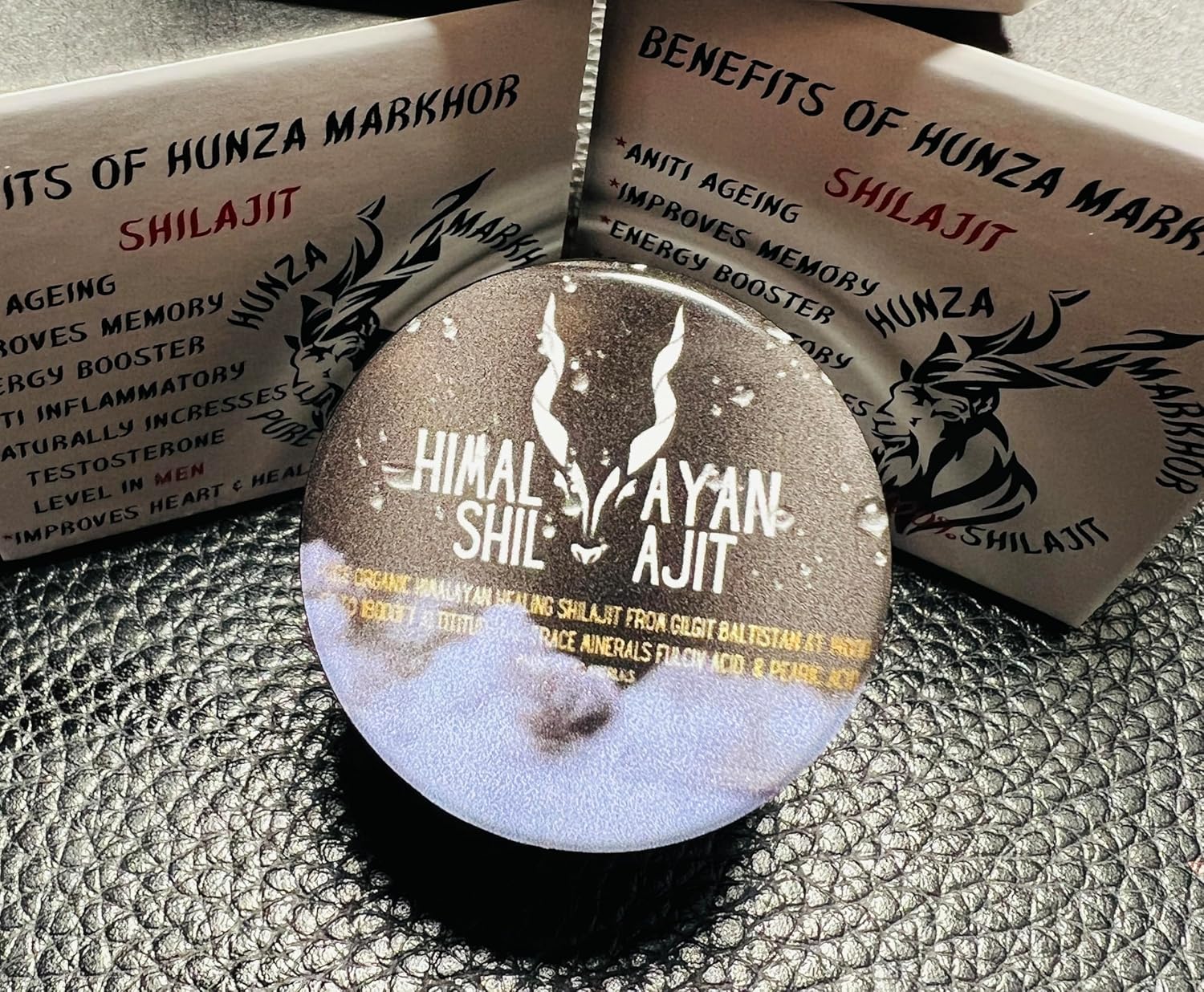 Hunza Markhor Shilajit Resin - 600mg Maximum Potency Organic Himalayan Shilajit with 85+ Trace Minerals & Fulvic Acid for Energy and Immune Support - 40g