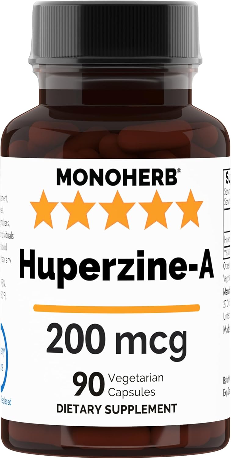 Huperzine-A 200mcg Supplement - 90 Vegetarian Capsules