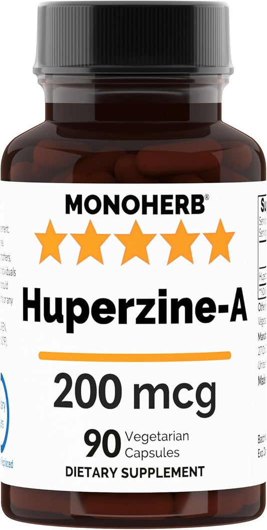 Huperzine-A 200mcg Supplement - 90 Vegetarian Capsules