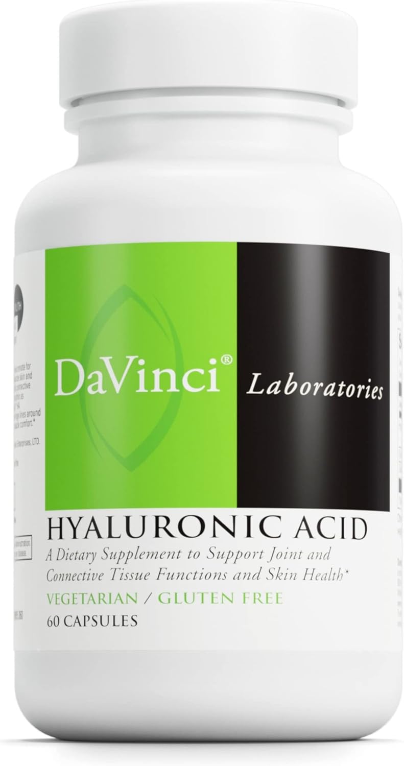 Hyaluronic Acid Dietary Supplement for Joint, Cartilage, and Skin Health - 60 Vegetarian Capsules - Gluten-Free