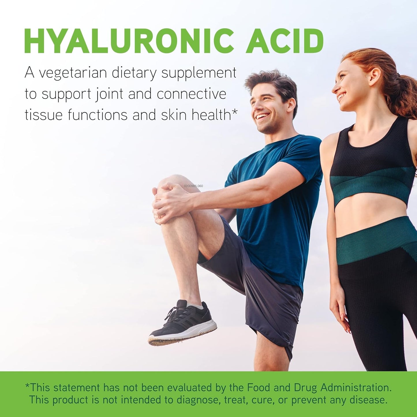 Hyaluronic Acid Dietary Supplement for Joint, Cartilage, and Skin Health - 60 Vegetarian Capsules - Gluten-Free