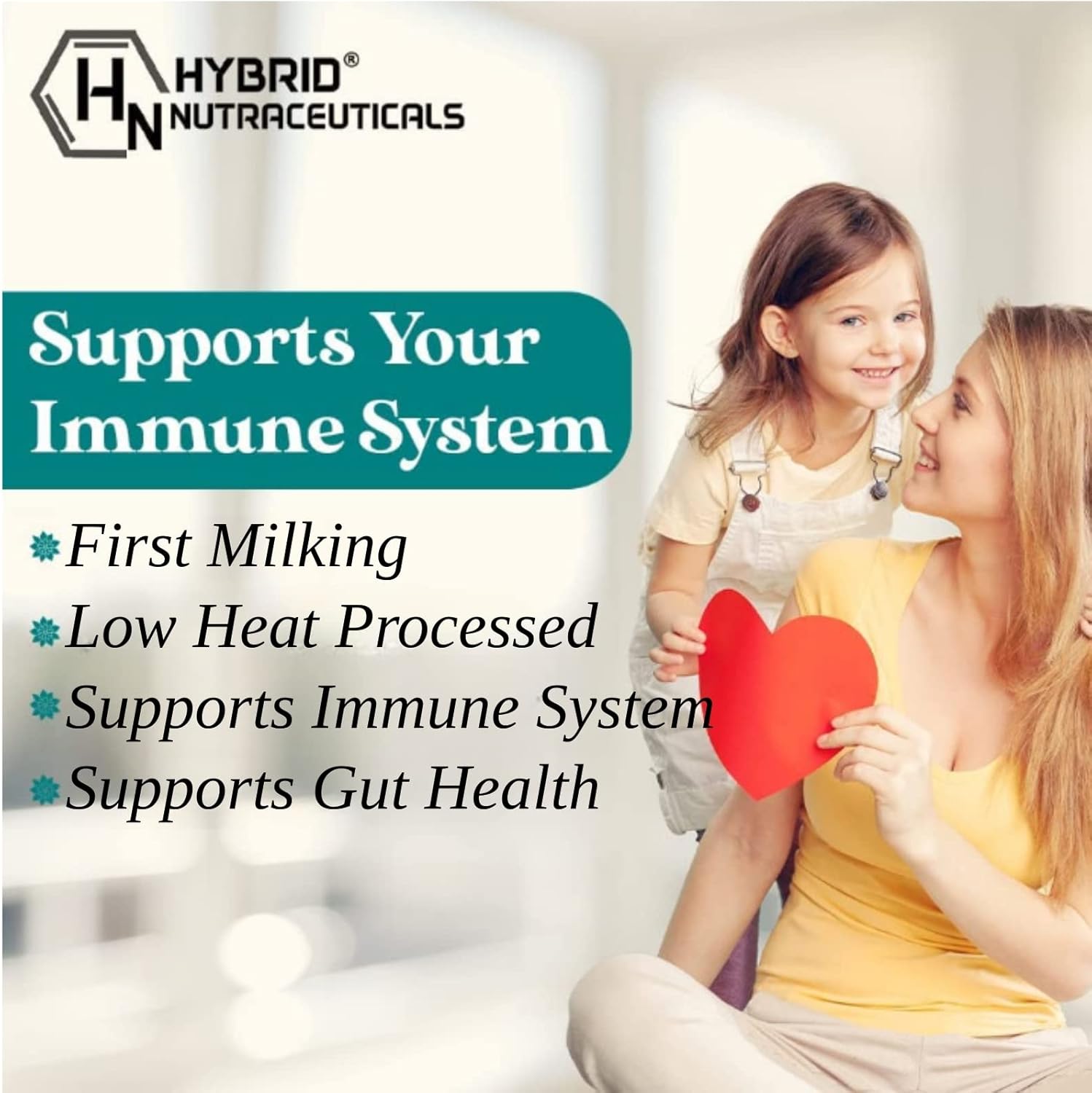 Hybrid Nutraceuticals Bovine Colostrum Supplement - Muscle Building & Immune Support - 240 Capsules - 500mg - 30% IgG