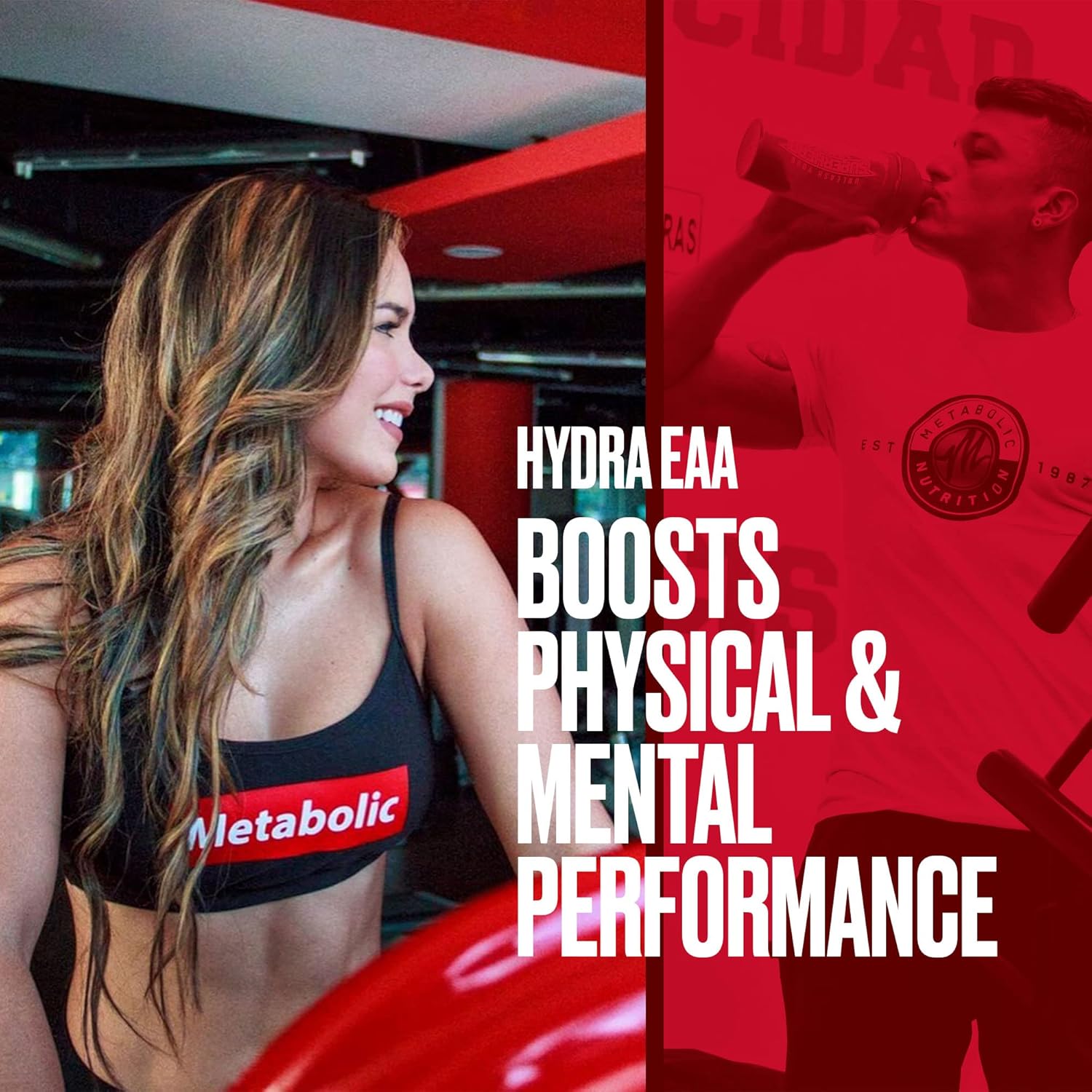 Hydra EAA Metabolic Nutrition Supplement with Essential Amino Acids, BCAAs, Glutamine, Coconut Water & Glycerol for Hydration - Watermelon Flavor, 1000g