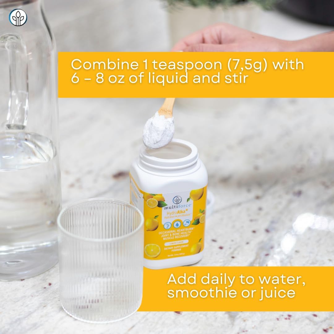 HydraAlka+ Premium Alkalizing Supplement - Supports pH Balance, Muscle Recovery, & Bone Health - 30 Servings, 3 Flavors - Hydrates with Electrolytes - Alleviates Acid & Non-Chronic Heartburn