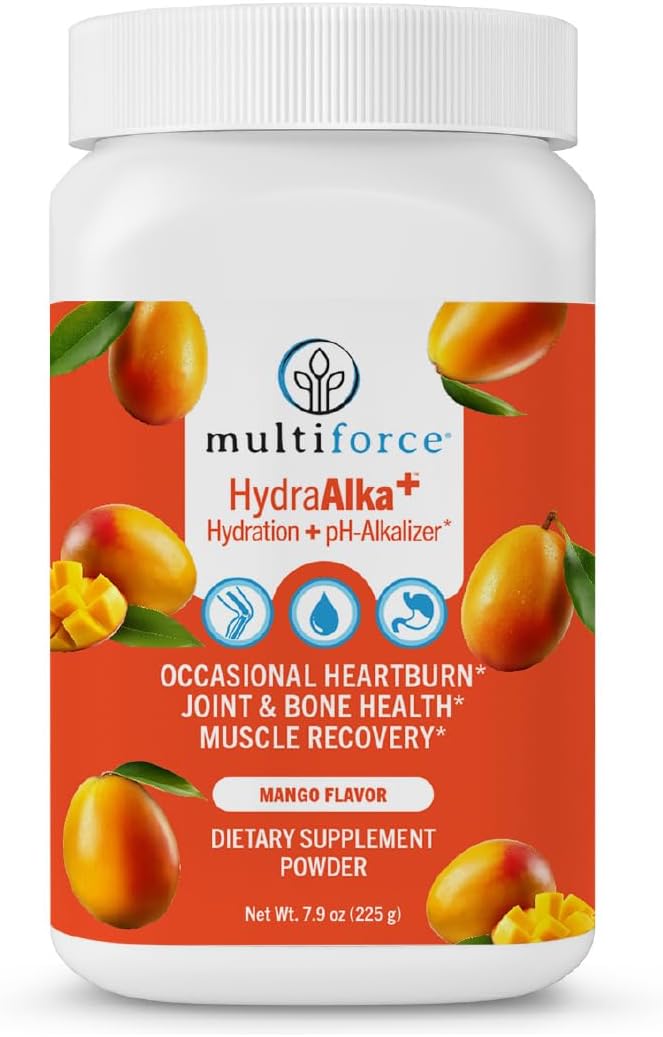 HydraAlka+ Premium Hydration Supplement with Electrolytes for pH Balance & Heartburn Relief - 30 Servings, 3 Flavors