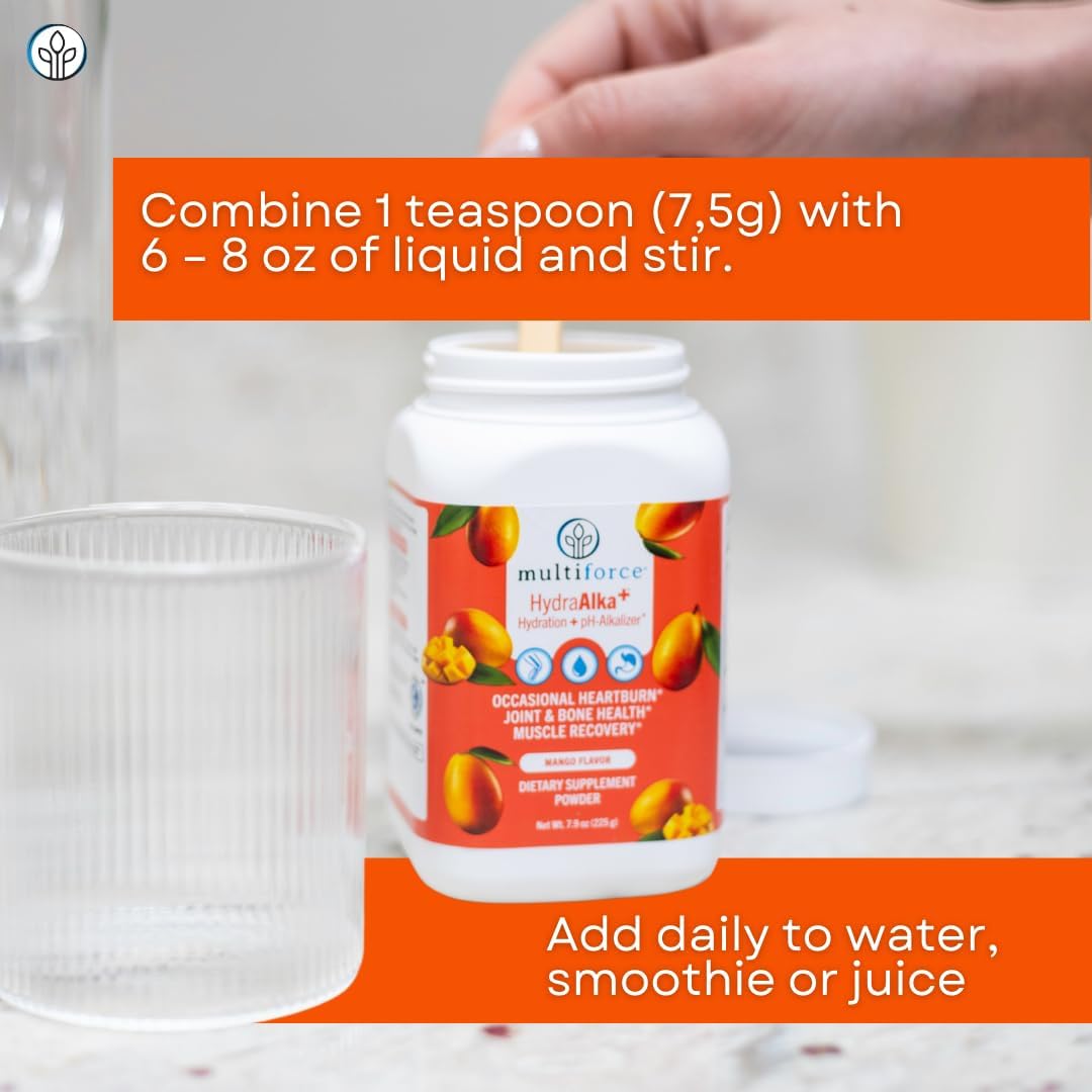 HydraAlka+ Premium Hydration Supplement with Electrolytes for pH Balance & Heartburn Relief - 30 Servings, 3 Flavors