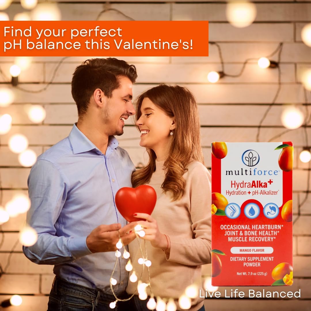 HydraAlka+ Premium Hydration Supplement with Electrolytes for pH Balance & Heartburn Relief - 30 Servings, 3 Flavors