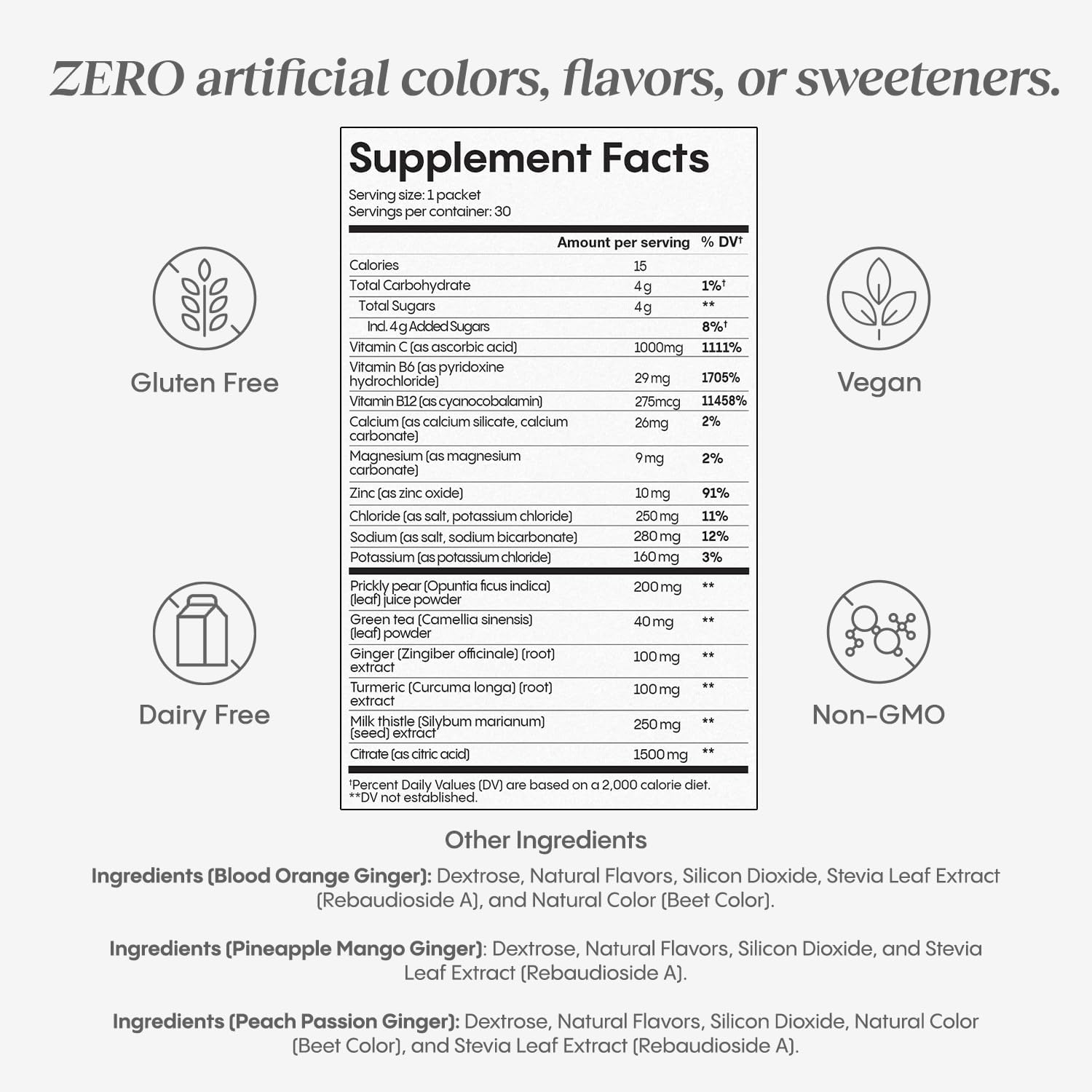Hydralyte Liver Support + Electrolyte Mix with Milk Thistle, Turmeric, Ginger, Prickly Pear, Green Tea Extract - 30 Packets for Rapid Rehydration - BoostGo Australia