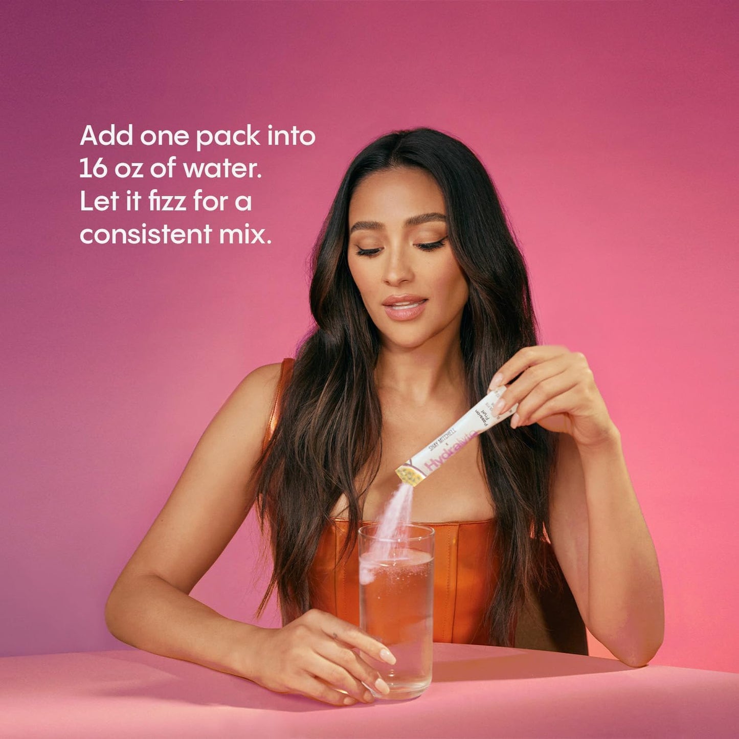 Hydralyte Shay Mitchell Passion Fruit Electrolyte Powder Packets for Rapid Rehydration & Hydration