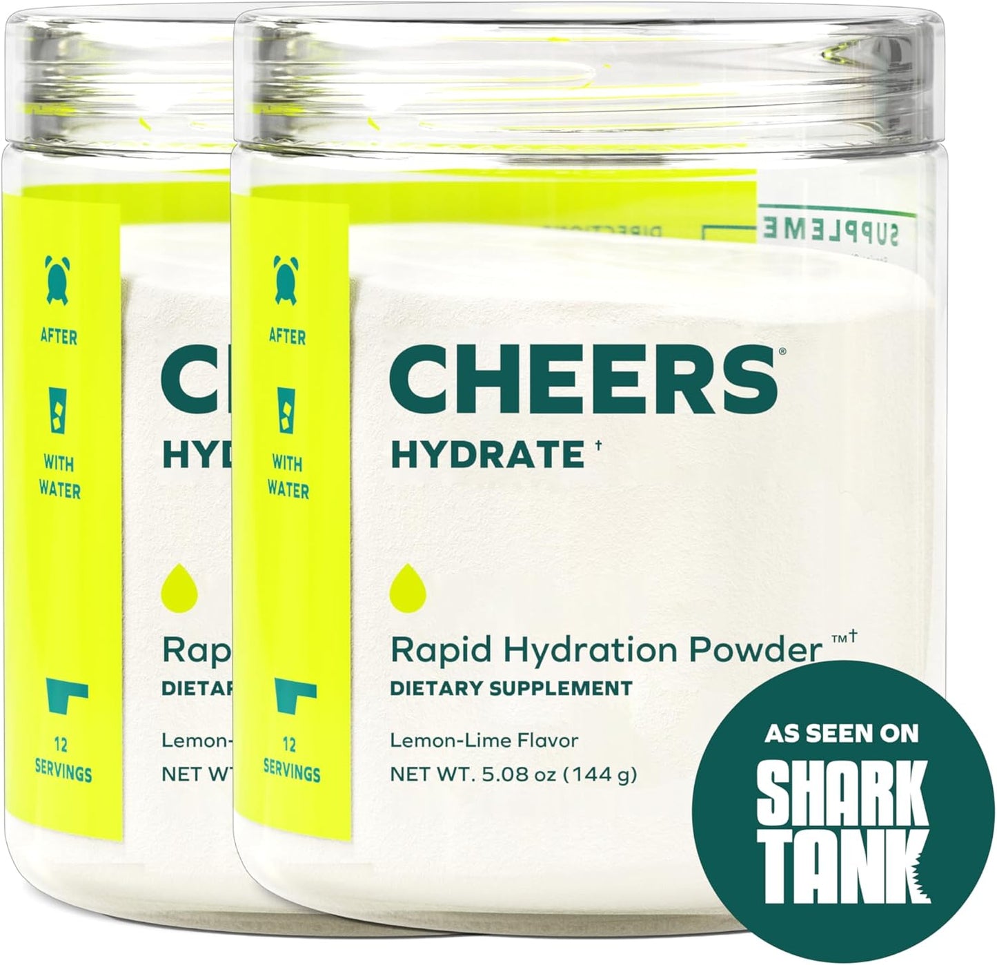 Hydrate Rapidly with Cheers Oral Rehydration Solution - Lemon Lime Flavor - 24 Servings - Electrolyte Supplement with Sodium, Potassium, Glucose
