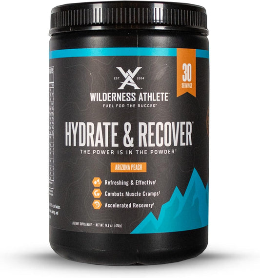 Hydrate & Recover Powder Drink Mix with BCAAs and Vitamin C - Arizona Peach Flavor - 30 Servings
