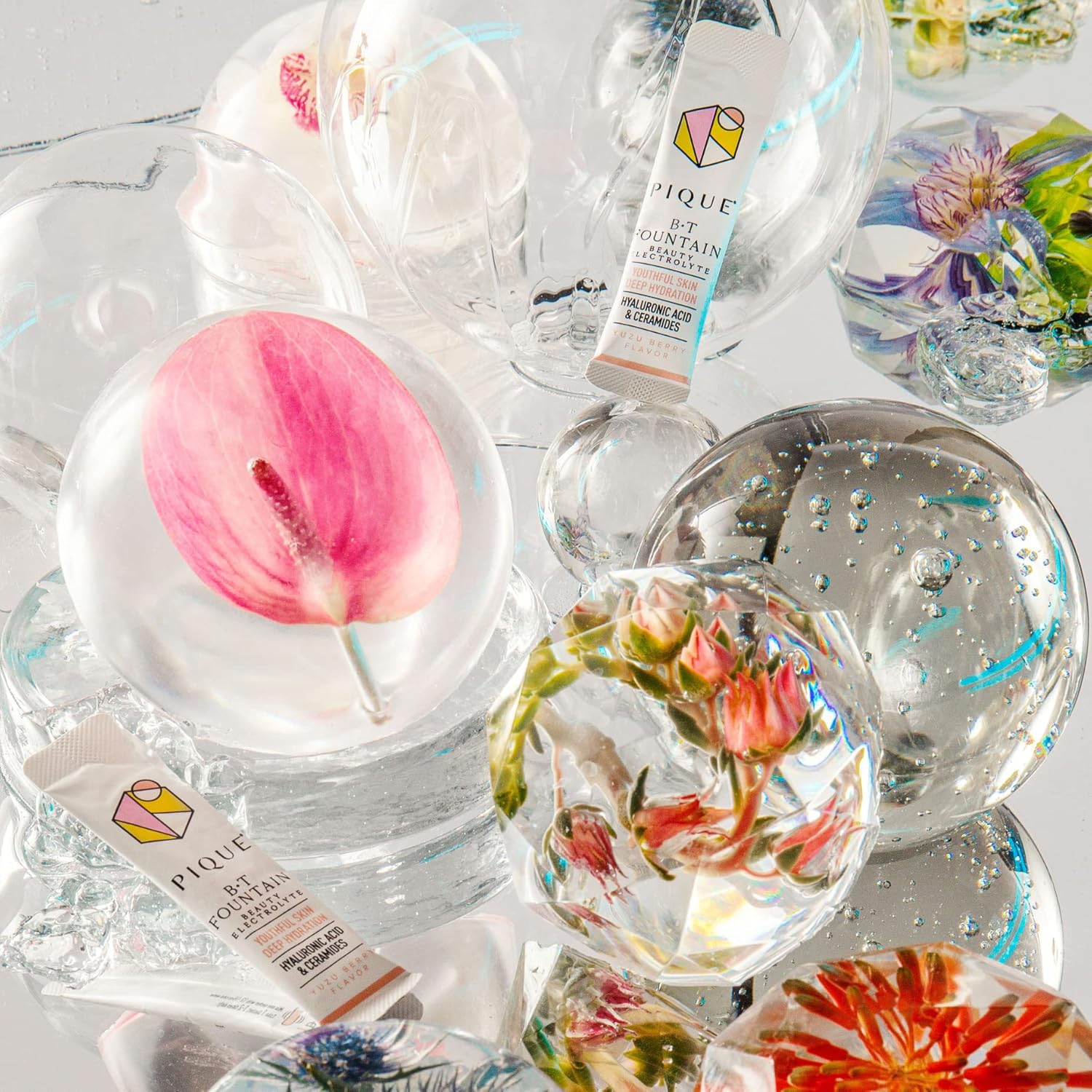 Hydrating Electrolyte Powder Packets with Hyaluronic Acid and Ceramides - 28 Single Serve Sticks