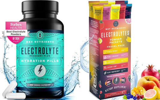 Hydration & Energy Bundle: Electrolyte Tablets & Multivitamin Powder Variety Pack - Sugar-Free, Zero Calories - 5 Flavors